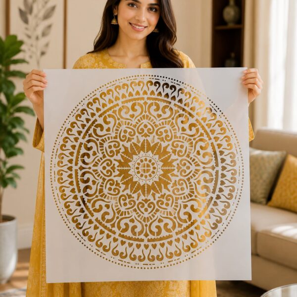 Intricate Circular Mandala Stencil