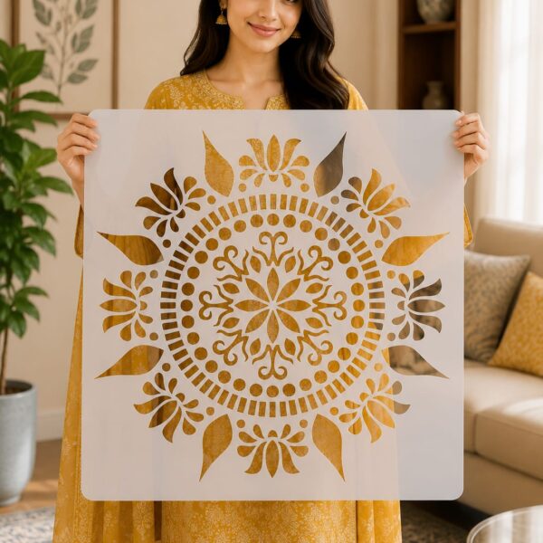 Floral Mandala Decorative Stencil