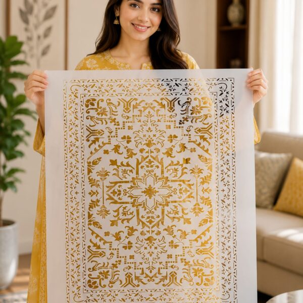 Ornamental Carpet Pattern Stencil